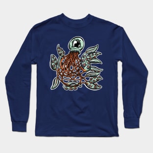 Cute Octopus Tentacle Logo Illustration Cartoon Character Lil Squid Long Sleeve T-Shirt